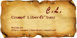 Czumpf Liberátusz névjegykártya